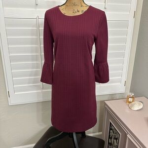 Banana Republic Rich Burgundy Long Sleeve Dress